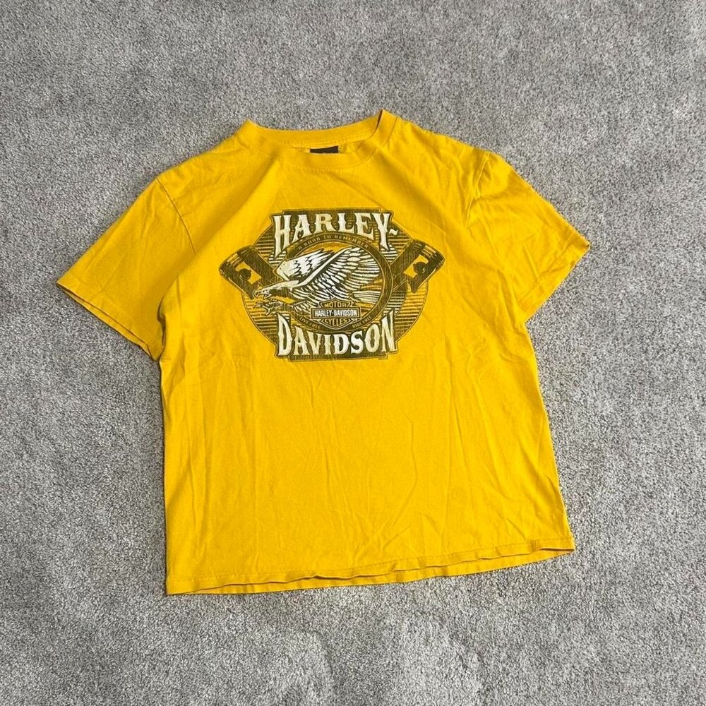 Harley Davidson Men's Yellow T-shirt